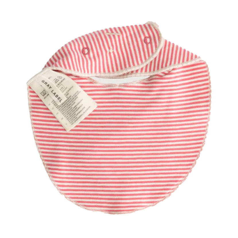 Baby Bib GOTS Organic Cotton, Cherry Cream