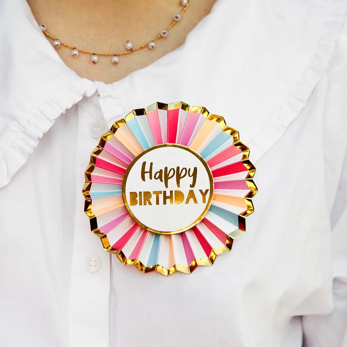 ''Happy Birthday'' Paper Badge