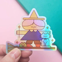 Load image into Gallery viewer, Vinyl Sticker, Holographic Witch Sticker
