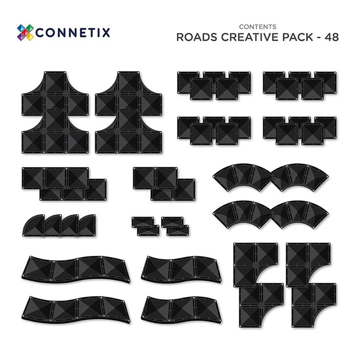 Connetix ''Creative Roads Pack'' 48 Pieces