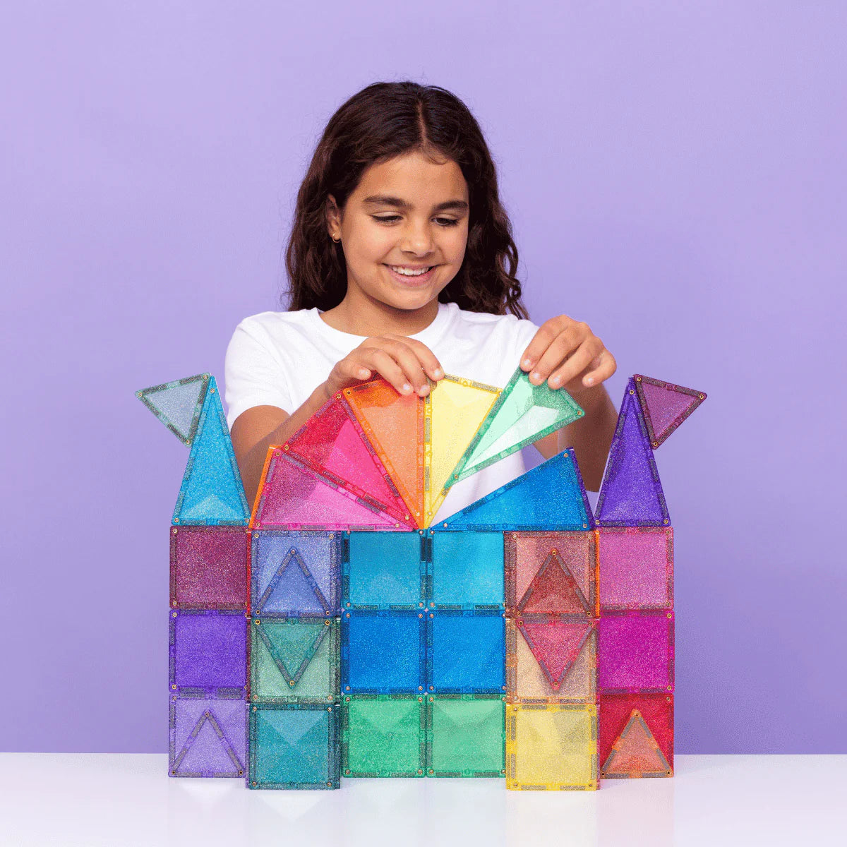 Connetix Tiles Glitter Castle, 48 Pieces