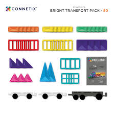 Connetix 50 Piece Bright Transport Pack
