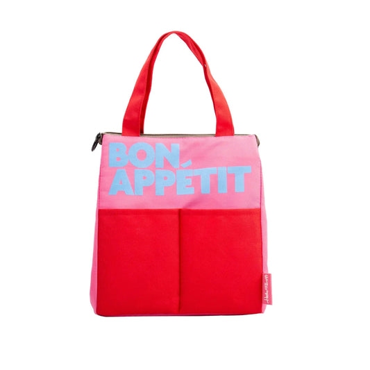 Bon Appetit Isometric Lunch Bag, Red