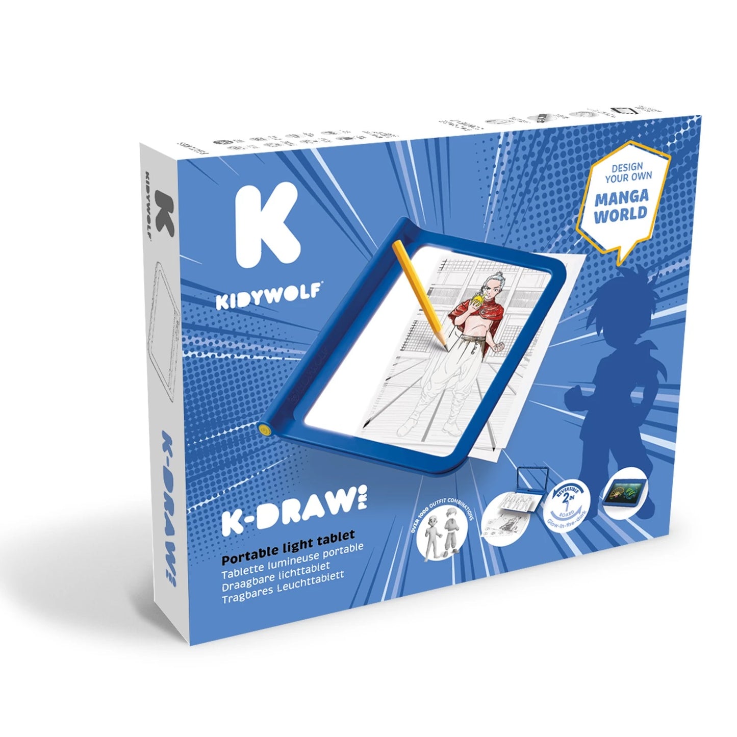 LED-Zeichenbrett - K-Draw Manga Pro Blau