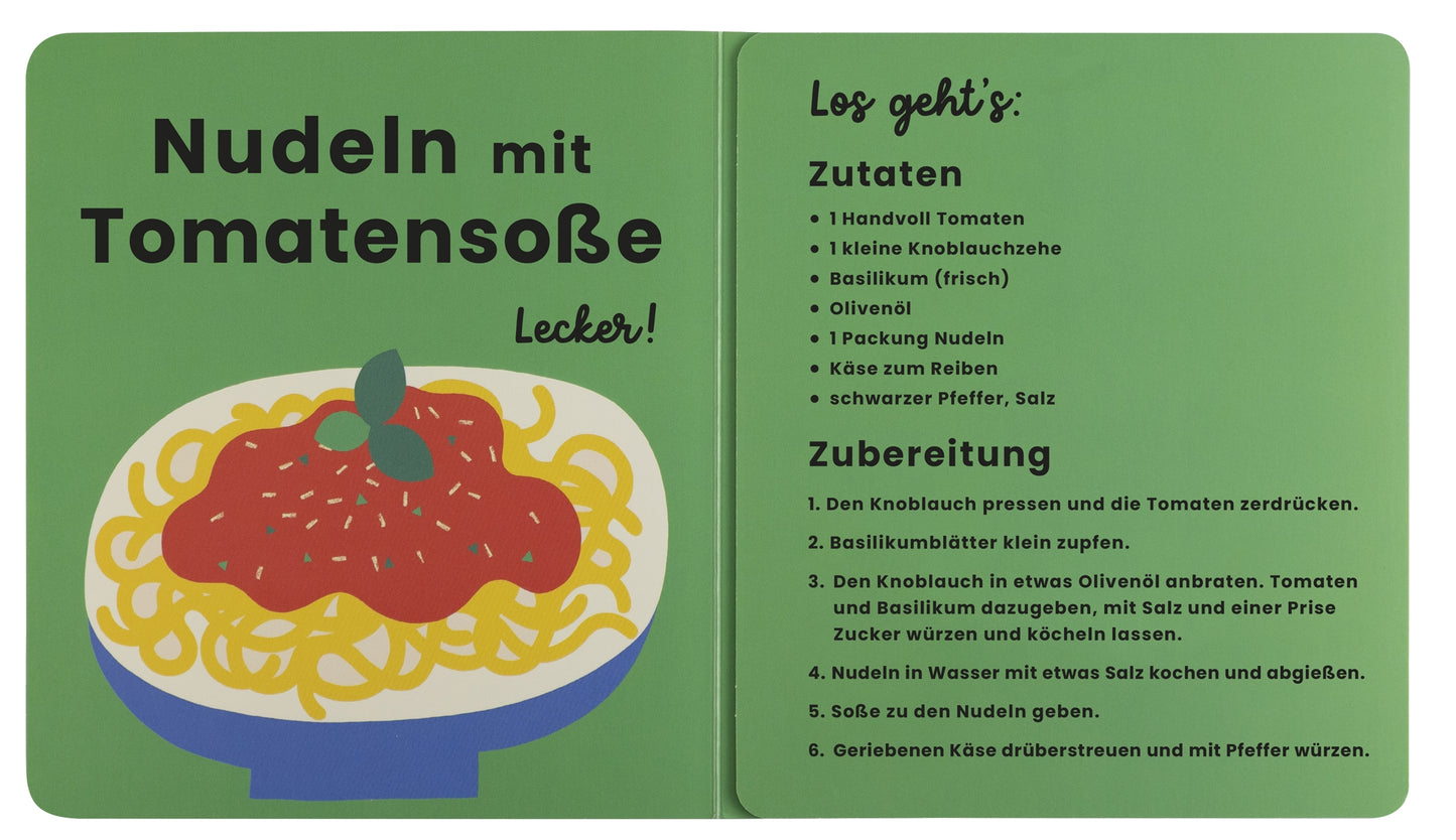 Jamies erstes Kochbuch für Minis. Koch mit mir! Nudeln, 2 Jahre +
