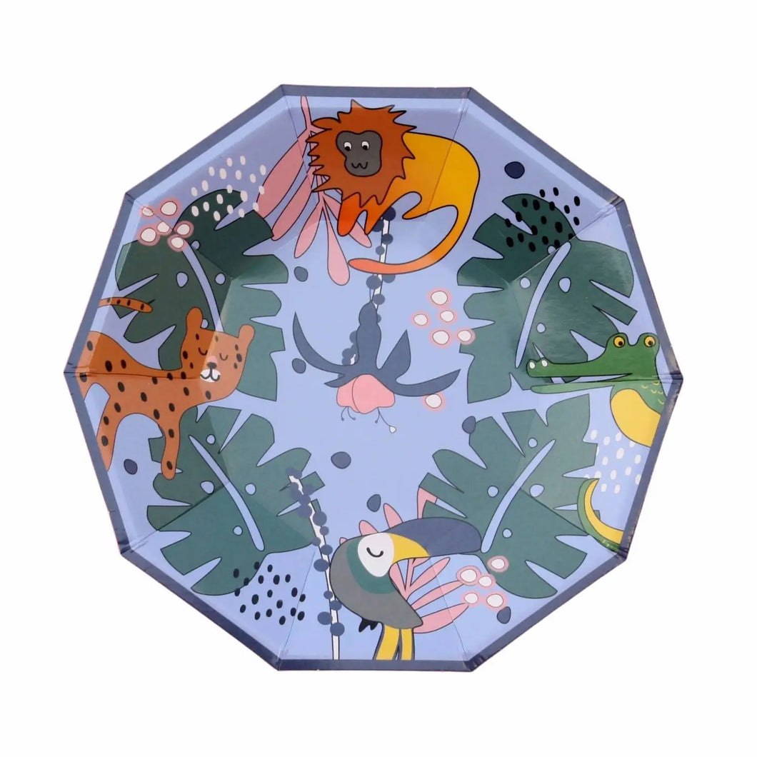Mini Paper Plates ''Tropical Animals''