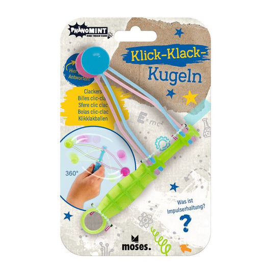 PhenoMINT Klick-Klack Kugeln, Grün (Leuchtet im Dunkeln)