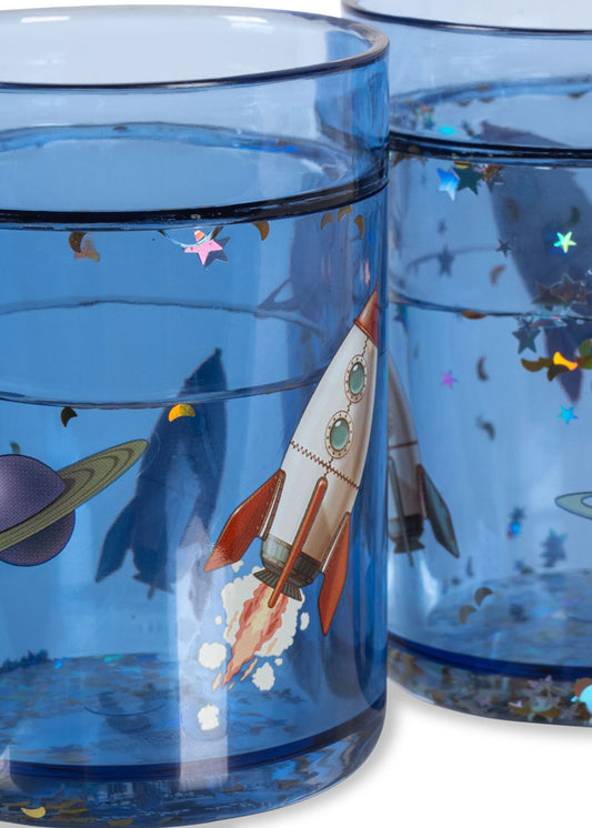 Glitter Cups, 2 Pack, Outer Space