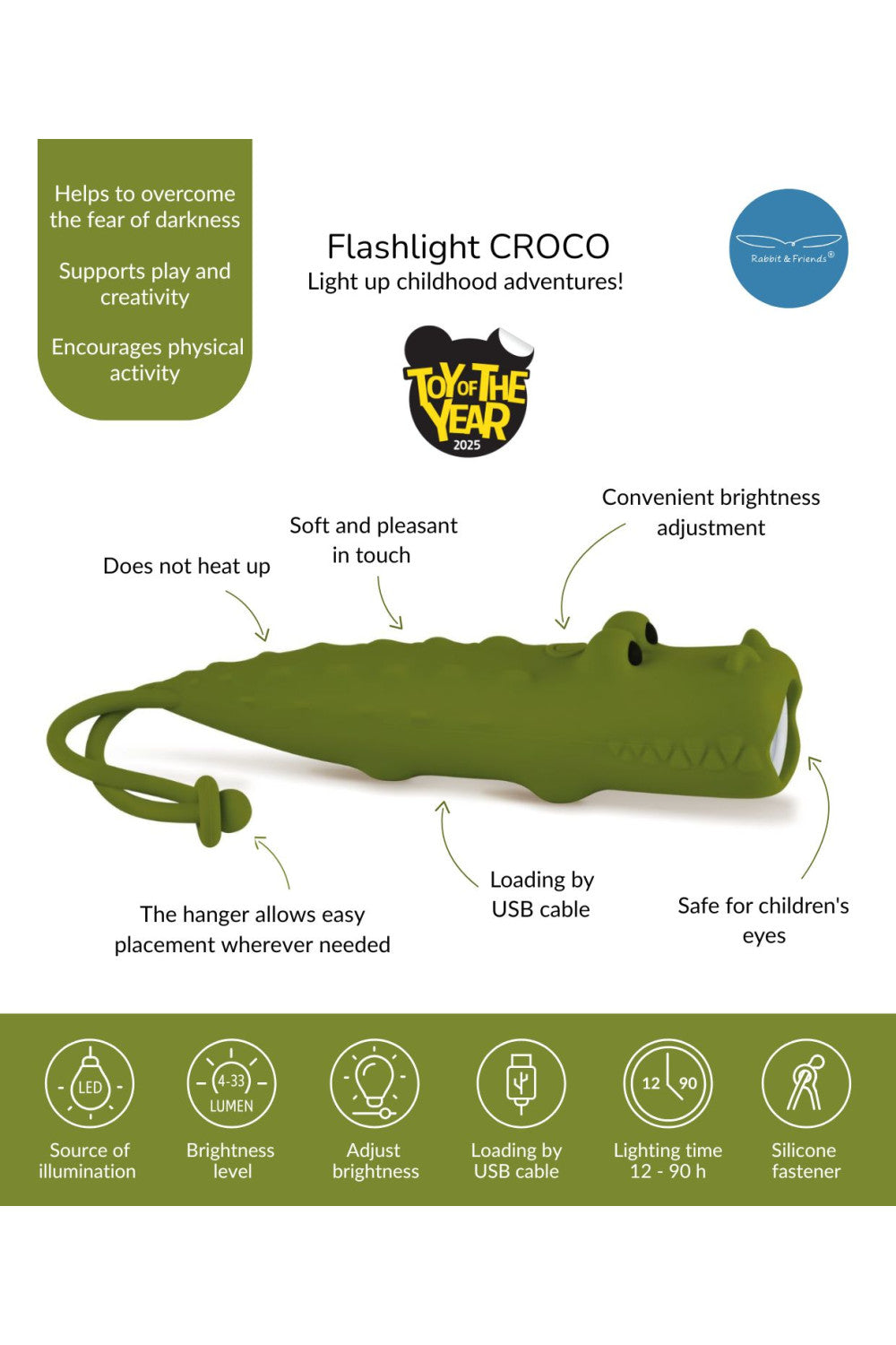 Taschenlampe, Krokodil