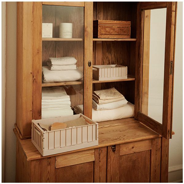 Weston Storage Box, 2 Pack, Small Sandy