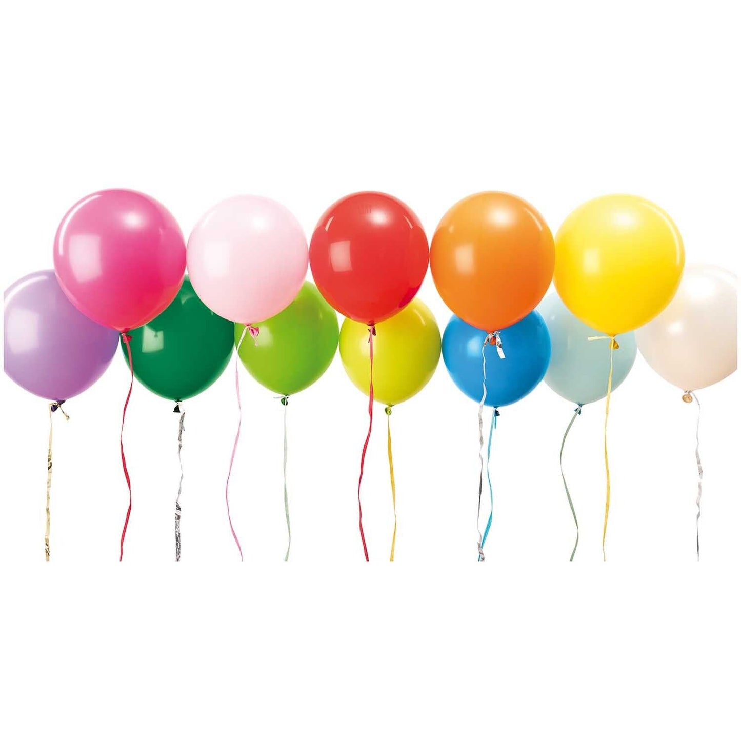 Mehrfarbige Luftballons, Matt 30 cm, 12er Set
