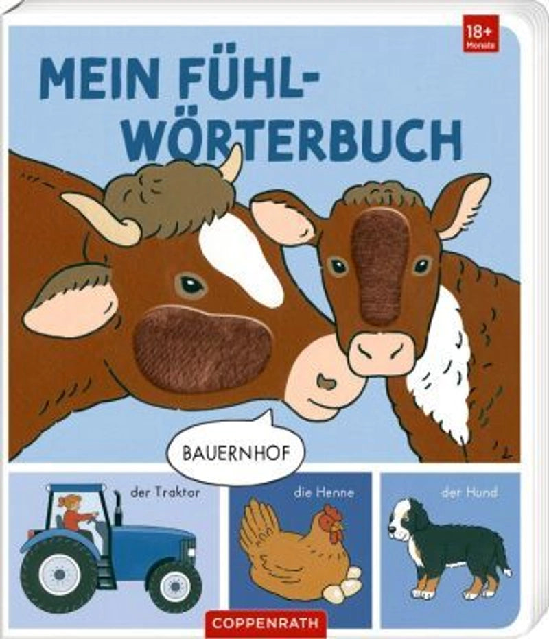 ''Mein Fühl-Wörterbuch, Bauernhof'' Sensory Board Book, German