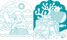 Load image into Gallery viewer, Colouring Book with Sitckers, Mermaids
