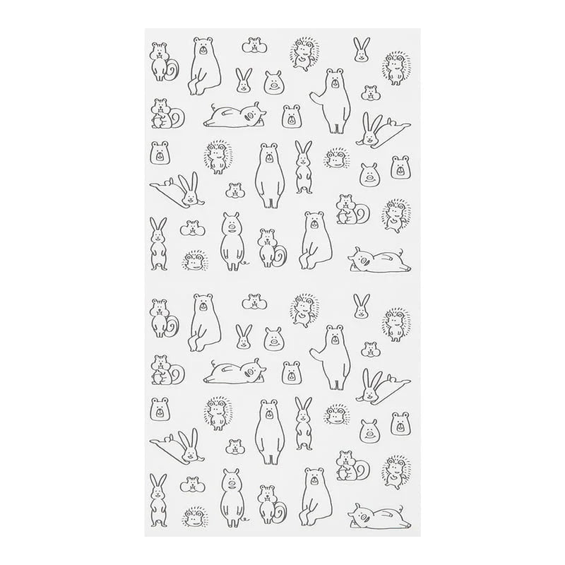 Japanese Stickers, Forest Animals