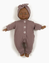 Load image into Gallery viewer, Baby Doll Onesie and Headband Set &#39;&#39;Raisin&#39;&#39;
