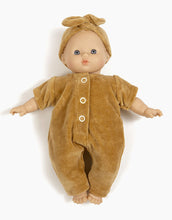 Load image into Gallery viewer, Baby Doll Onesie and Headband Set &#39;&#39;Velour Camel&#39;&#39;
