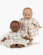 Load image into Gallery viewer, Baby Doll Dress &#39;&#39;Grid, Ecru / Kaki&#39;&#39;

