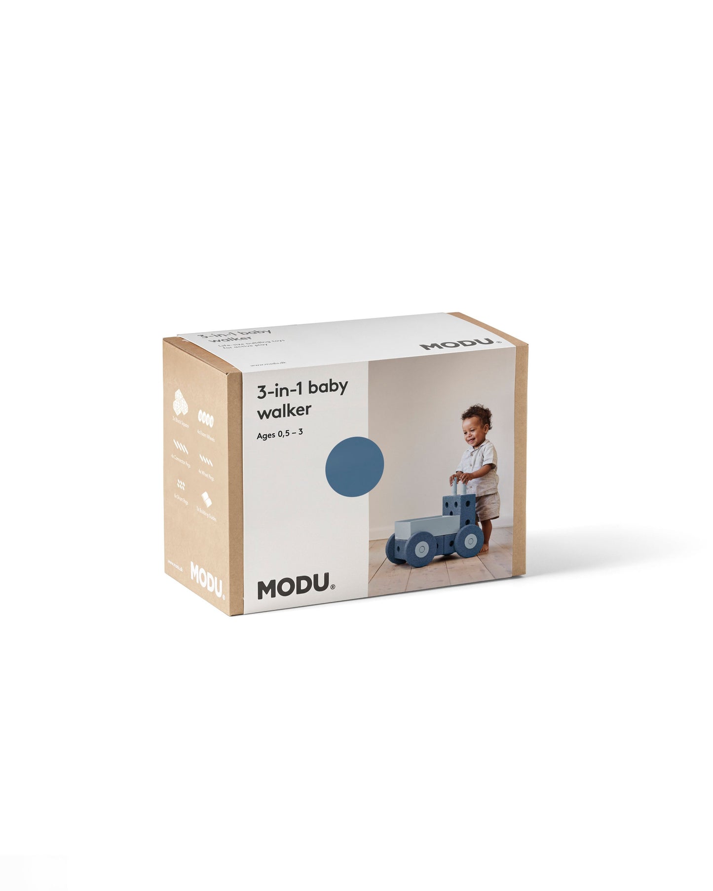 MODU 3-in-1 Baby Walker, Tiefblau / Himmelblau