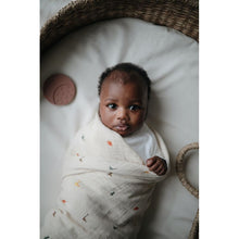 Load image into Gallery viewer, Swaddle Organic Muslin Cloth &#39;&#39;Dinosaurs&#39;&#39;
