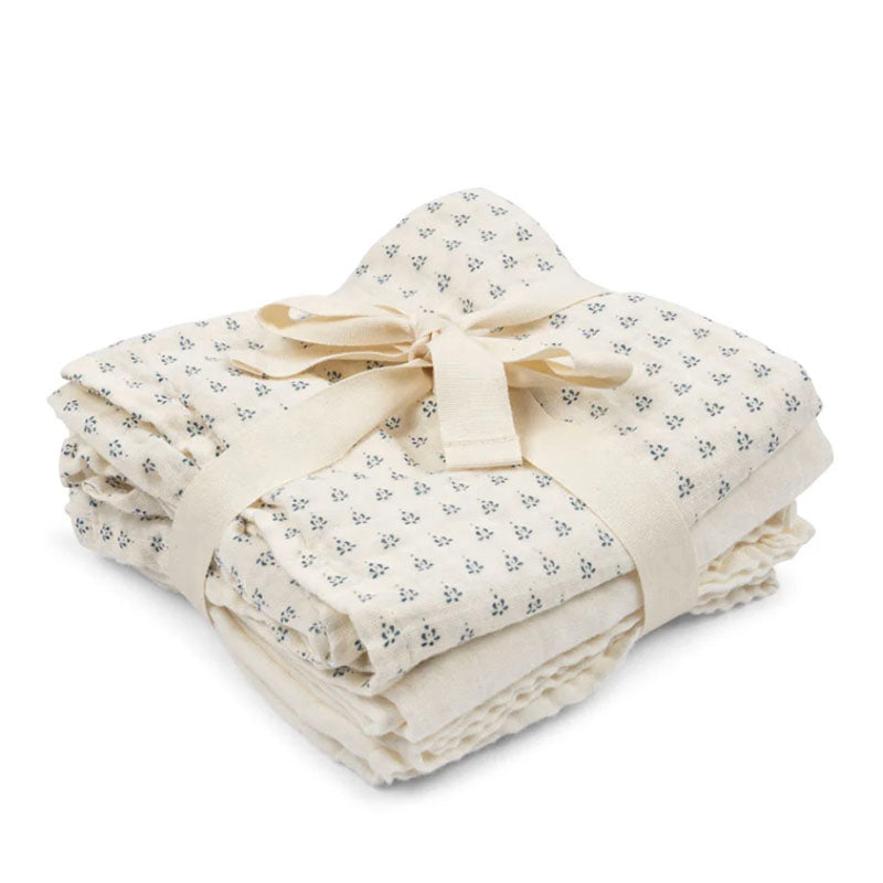 Muslin Cloth 3 Pack, Punto Blu