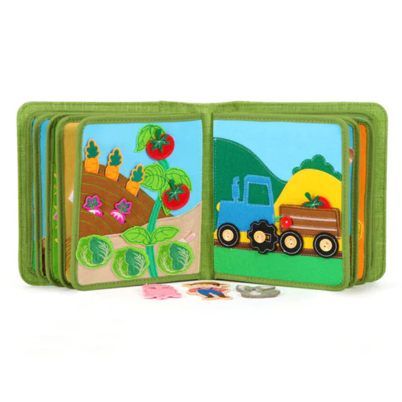 Montessori Buch- & Rucksack-Set, Fleißiger Bauernhof