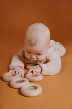 Load image into Gallery viewer, Sensory Donut Rattle, Lemons
