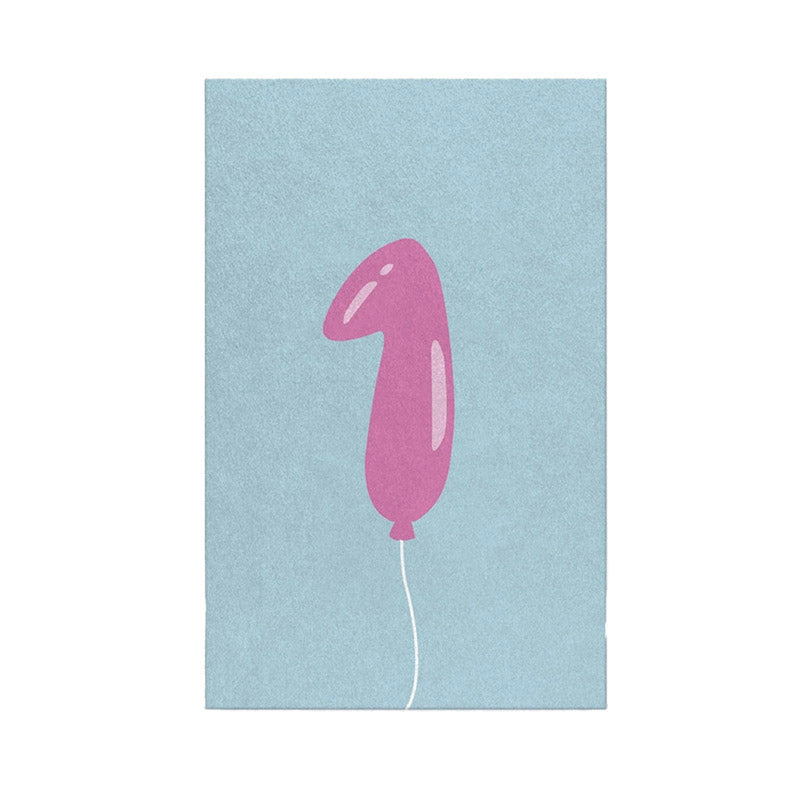 Ballon Mini Zahlen Postkarte, Verschiedene