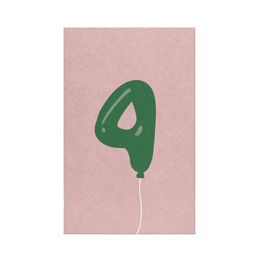 Ballon Mini Zahlen Postkarte, Verschiedene