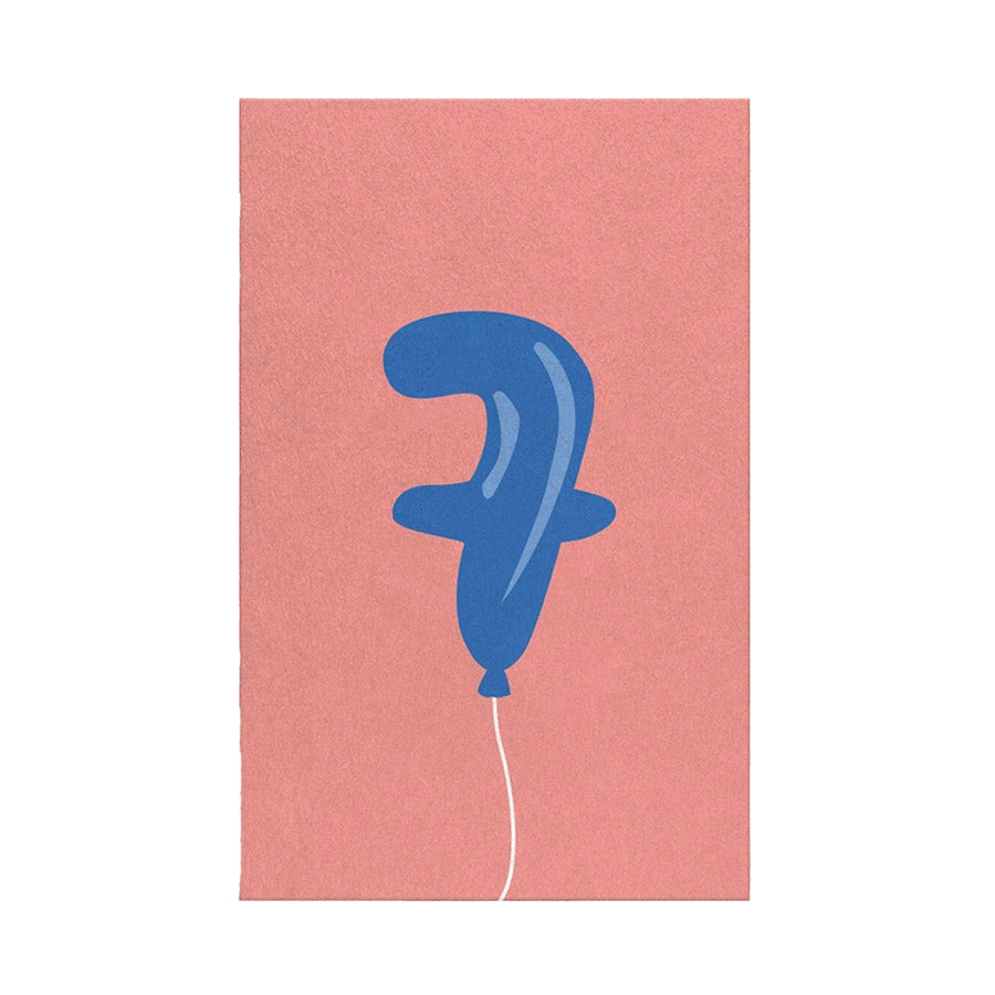 Ballon Mini Zahlen Postkarte, Verschiedene