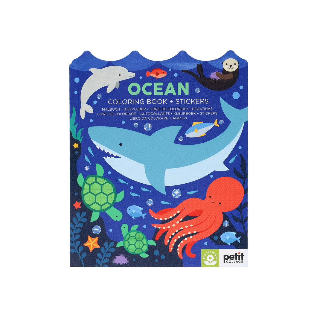 Colouring Book with Sitckers, Ocean