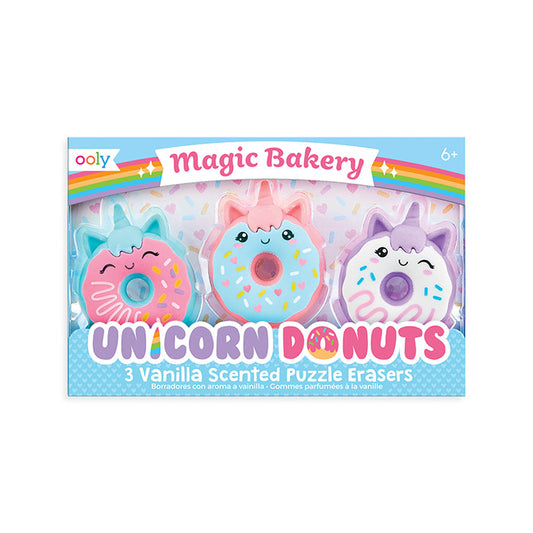 Radiergummis mit Vanilleduft „Einhorn-Donuts“