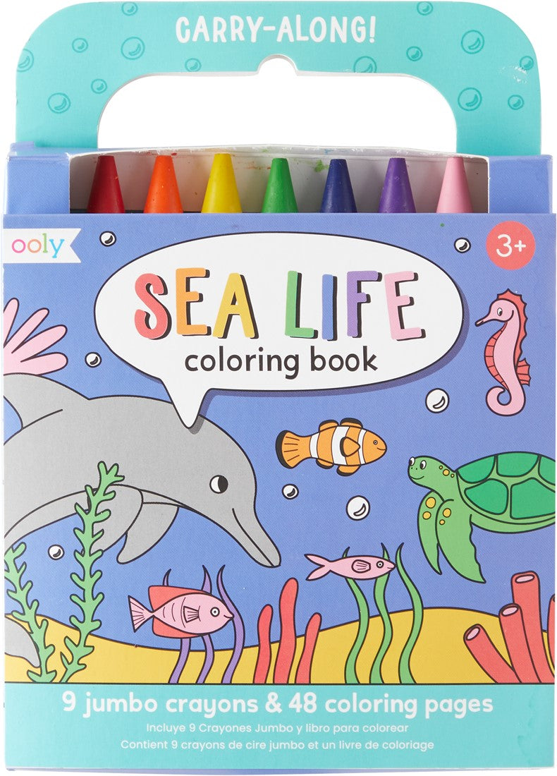 Colouring Book and Jumbo Crayons Set ''Sea Life''