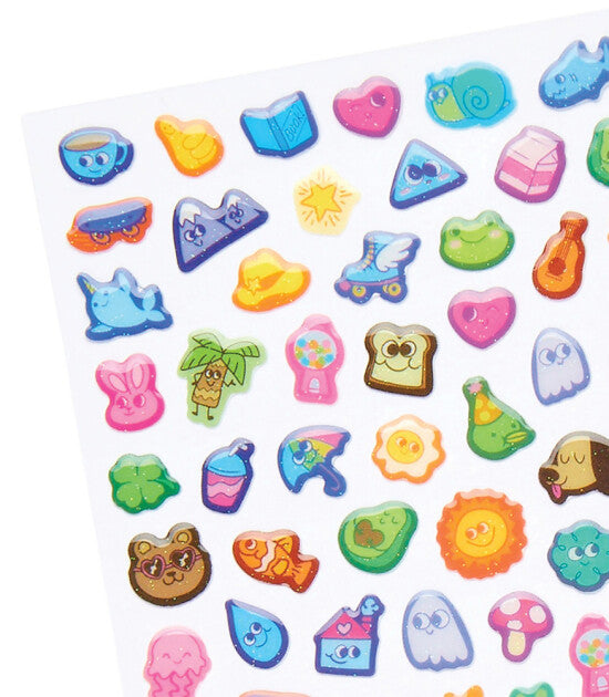 Mini Puffy Sticker, Lustige Kritzeleien