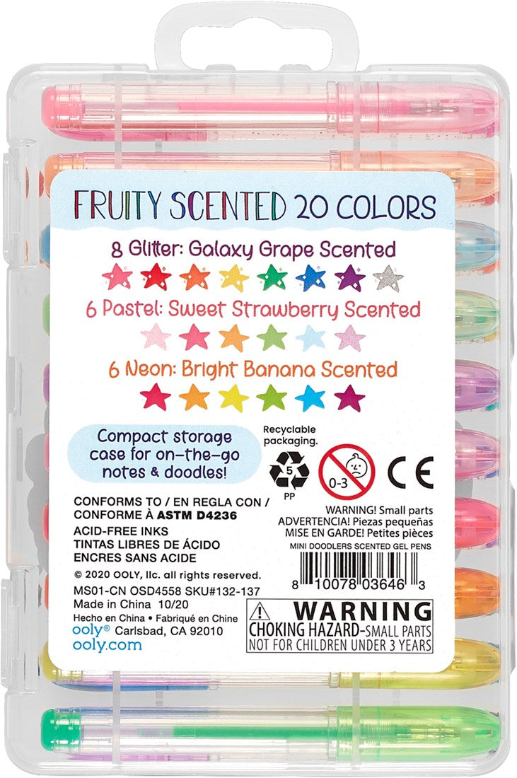 Mini Doodlers Scented Gel Pens, Set of 20