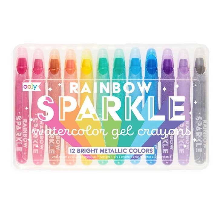 Rainbow Sparkle Metallic Watercolour Gel Crayons
