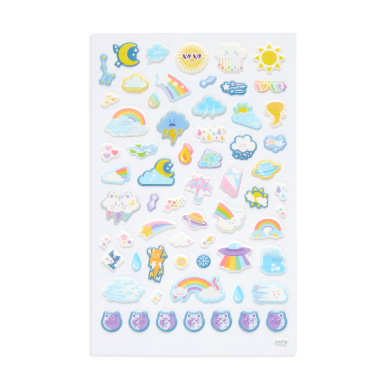 Mini Puffy Stickers, Weather Pals