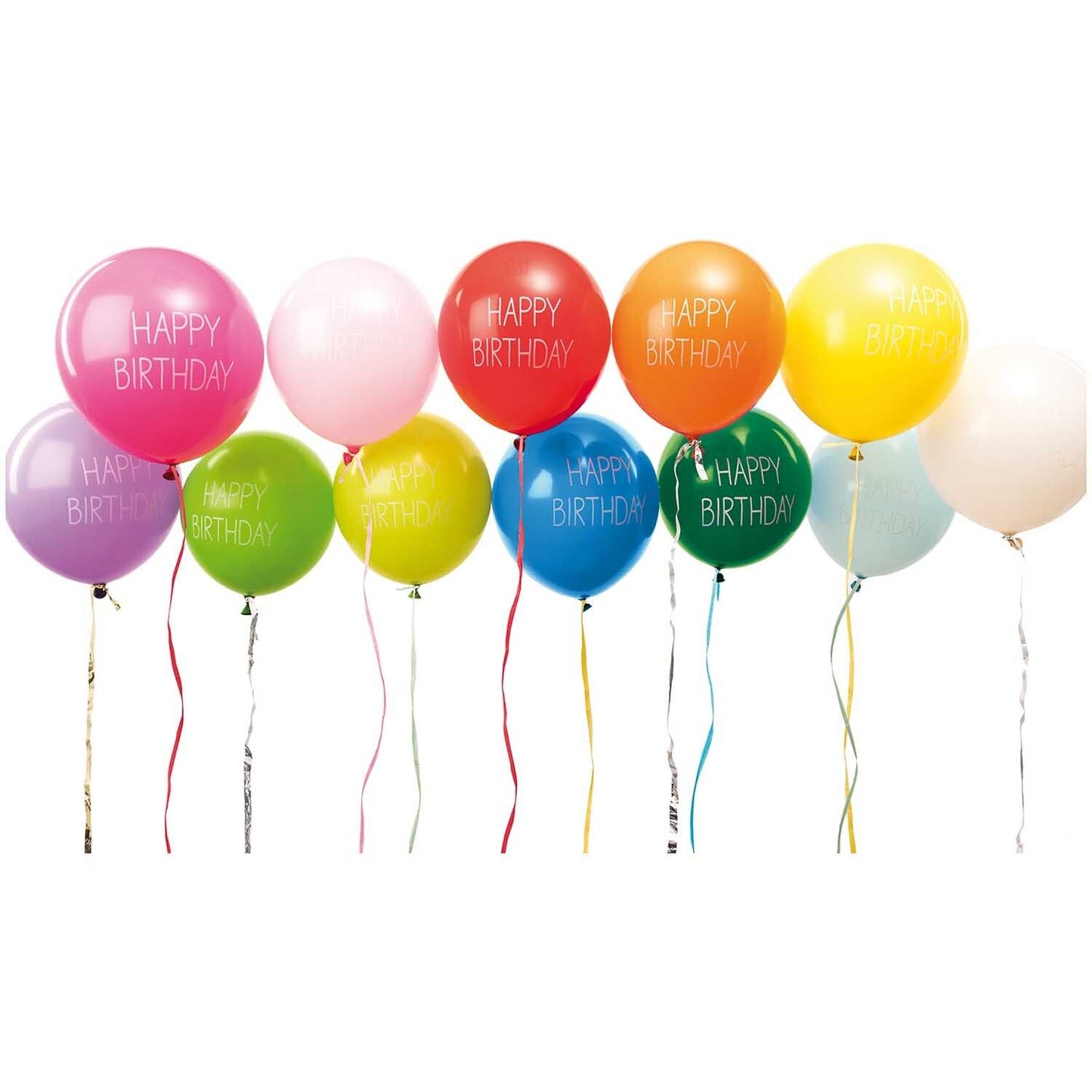 Balloons ''Happy Birthday'' 30cm, Set of 12