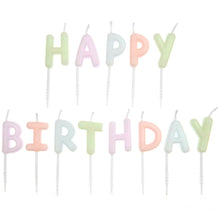 Lade das Bild in den Galerie-Viewer, Happy Birthday Kerzen &#39;&#39;Pastell&#39;&#39;
