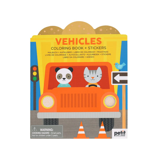 Colouring Book with Sitckers, Vehicles