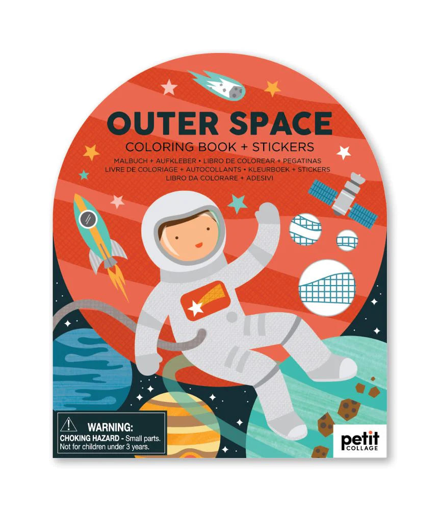 Colouring Book with Sitckers, Outer Space