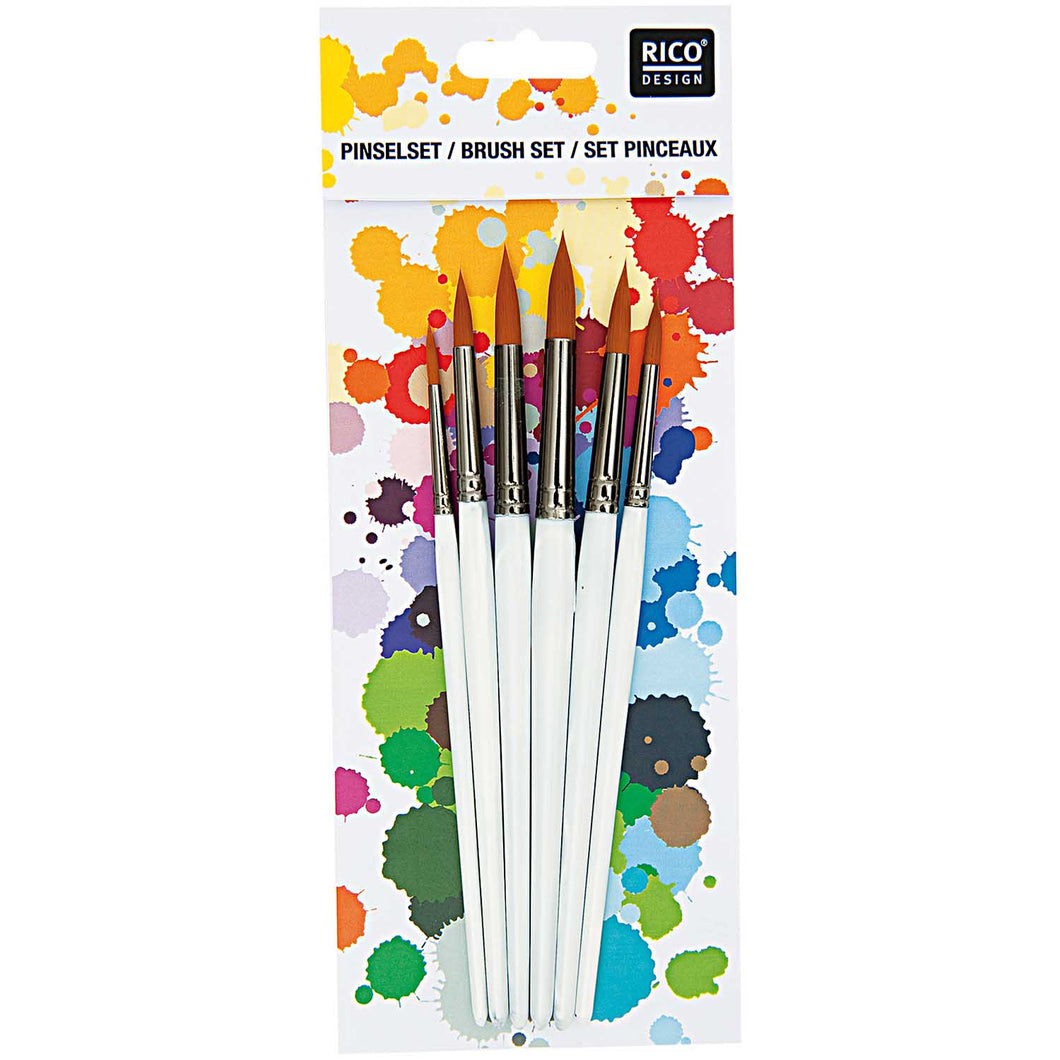 Hobby Paint Brush Set, Round