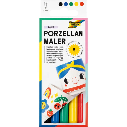 Porcelain Paint Pens, Set of 5