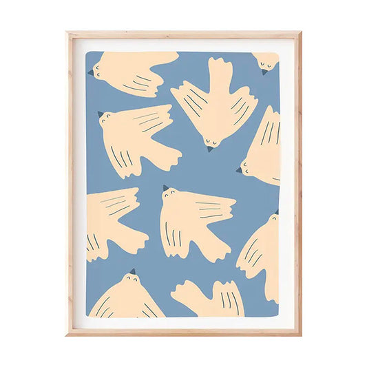 30 x 40 Poster, Blaue Vögel