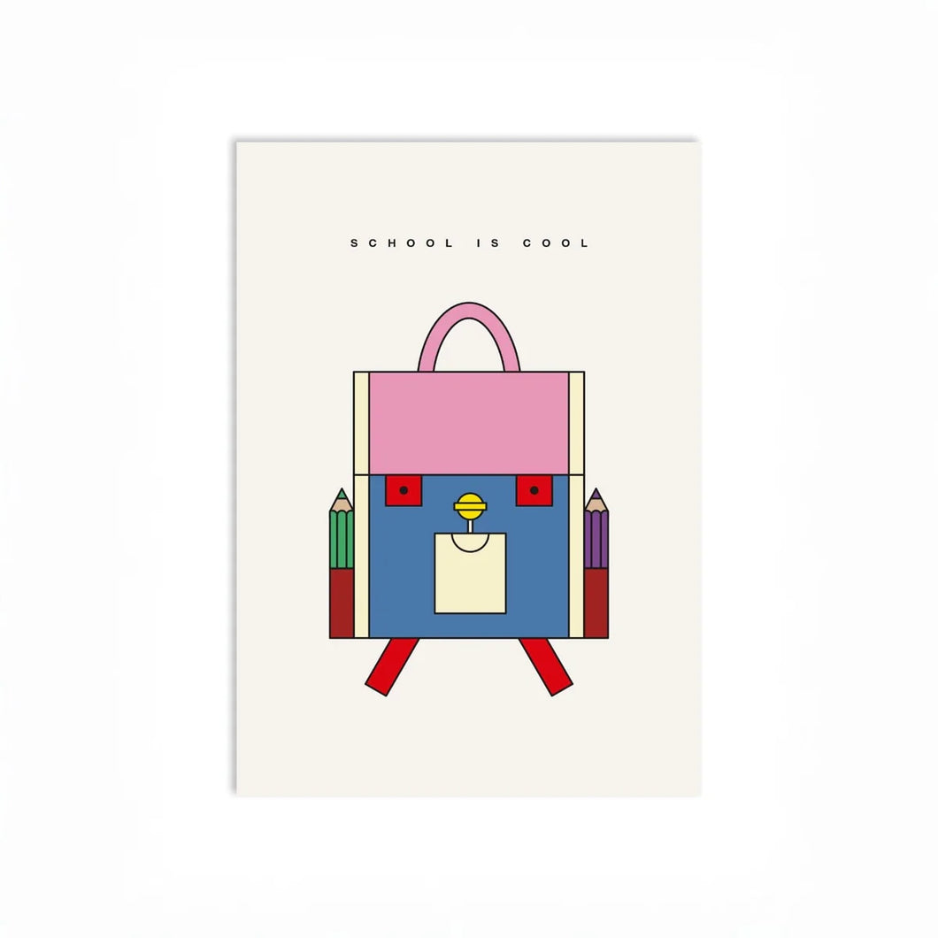 ''School is Cool'' Postcard