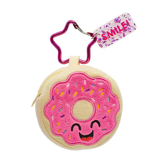 Plüschbeutel, Happy Day Donut mit Karabiner