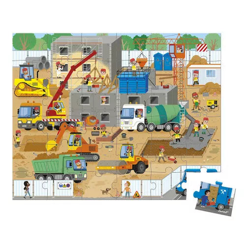 36 Teile Puzzle ''Bauplatz''