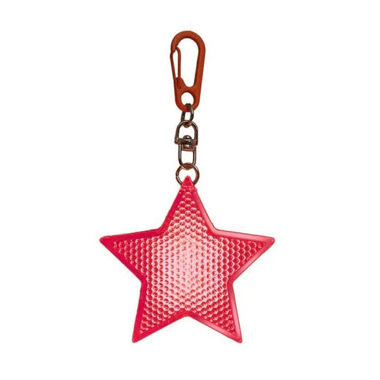 Leuchtender LED-Stern mit Karabiner, Rot