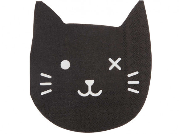 Partyservietten ''Schwarze Katze''