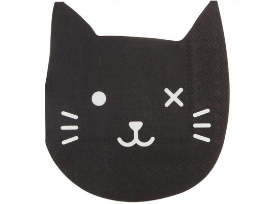 Partyservietten ''Schwarze Katze''