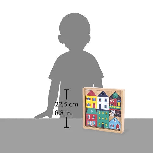 Wooden Blocks Set, City Blocks